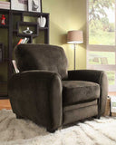 Microfiber Upholstered Cushioned Accent Chair In Chocolate Brown