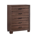 Benzara Wooden Drawer Chest, Medium Warm Brown BM182750 Brown Wood BM182750