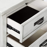 Benzara Wooden Nightstand with 2 Drawers & 1 Pull Out Tray, White BM182751 White Wood BM182751