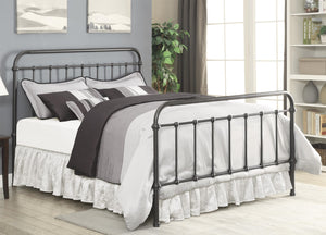 Benzara Metallic Twin Size Bed, Dark Bronze BM182778 Bronze Metal BM182778