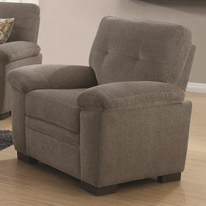 Benzara Transitional Micro Velvet Fabric & Wood Chair With Padded Armrests, Light Gray BM183076 Gray Micro velvet fabric and Wood BM183076
