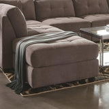 Benzara Transitional Fabric & Wood Ottoman With Subtle Tufting, Gray BM183094 Gray Fabric and Wood BM183094