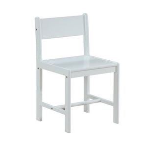 Benzara Low Rise Wooden Side Chair In White Finish BM185519 White Wood BM185519