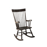 Benzara Traditional Style Wooden Rocking Chair with Contoured Seat, Black BM185747 Black Wood BM185747