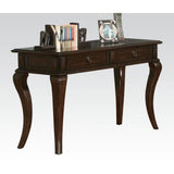 Benzara Wooden Sofa Table with Two Drawers and Cabriole Legs, Brown BM185762 Brown Solid Wood BM185762