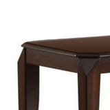 Benzara 22.5 Inch Wood End Table with Beveled Tapered Legs, Brown BM186266 Brown Solid Wood, Veneer BM186266