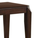 Benzara 22.5 Inch Wood End Table with Beveled Tapered Legs, Brown BM186266 Brown Solid Wood, Veneer BM186266