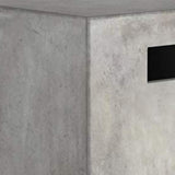 Benzara Concrete Dining Stool with Side Handles, Gray BM187408 Gray Concrete BM187408