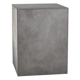 Benzara Concrete Dining Stool with Side Handles, Gray BM187408 Gray Concrete BM187408