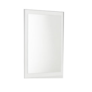 Benzara Wooden Framed Mirror in Rectangular Shape, White BM187424 White Mirror Wood BM187424