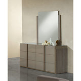 Benzara Vertically Wooden Framed Mirror In Contemporary Style, Gray BM187428 Gray Mirror Wood BM187428