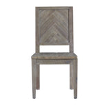 Benzara Wooden Side Chair with Fabric Upholstered Seat, Brown BM187614 Brown Wood and Fabric BM187614
