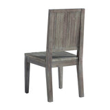 Benzara Wooden Side Chair with Fabric Upholstered Seat, Brown BM187614 Brown Wood and Fabric BM187614