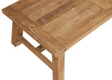 Benzara Pine Wood Coffee Table with Trestle Reinforced Sawhorse Base, Brown BM187652 Brown Pine Wood BM187652