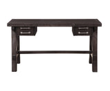 Benzara Wooden Desk with Sleek Drawer Storage and Crossed Side Bracing , Brown BM187820 Brown Wood and Metal BM187820