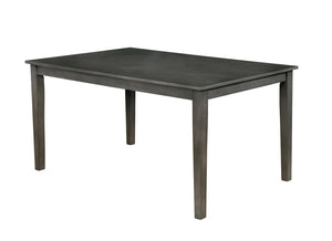 Benzara Transitional Style Solid Wood Rectangular Dining Table with Tapered Legs , Gray BM188398 Gray Solid Wood BM188398