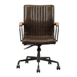 Leatherette Swivel Adjustable Executive Office Chair, Brown