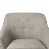 Benzara Fabric Upholstered Wooden Accent Chair with Flared Arms, Gray and Brown BM193967 Gray and Brown Fabric and Wood BM193967