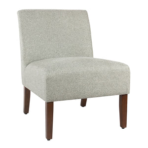 Benzara Fabric Upholstered Wooden Armless Accent Chair, Gray and Brown BM194070 Gray and Brown Wood and Fabric BM194070