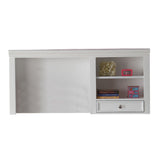 51 Inch 1 Drawer Computer Hutch with 2 Open Compartments, White