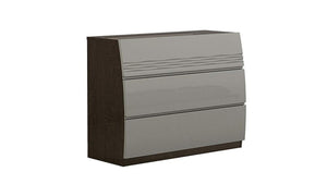 Benzara Wooden Drawer Dresser with Three Drawers, Gray and Brown BM194699 Gray and Brown Wood BM194699