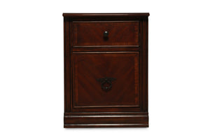 Benzara Transitional Style Wooden File Cabinet with Two Spacious Drawers, Brown BM194807 Brown Wood BM194807