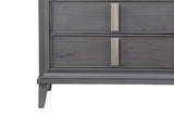 Benzara Transitional Style Wooden Media Chest With Two Drawers and One Open Shelf, Gray BM196027 Gray Pine, poplar solids, Mindy Veneer BM196027