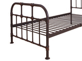 Benzara Metal Twin Bed with Pipe Design Structure, Antique Bronze BM196892 Bronze Metal BM196892