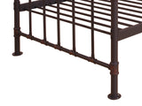 Benzara Metal Twin Bed with Pipe Design Structure, Antique Bronze BM196892 Bronze Metal BM196892