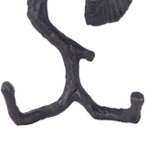 Benzara Wood Branch Look Wall Hooks with Key Hole Hanging, Black, Set of 2 BM202259 Black Wood BM202259