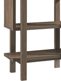 Benzara 5 Shelf Open Design Wooden Bookcase with Zig Zag Design, Brown BM204137 Brown MDF and Wood BM204137