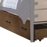 Benzara Wooden Twin Size Trundle Bed with Caster Wheels, Brown BM204311 Brown Wood BM204311