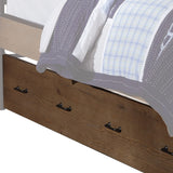 Benzara Wooden Twin Size Trundle Bed with Caster Wheels, Brown BM204311 Brown Wood BM204311