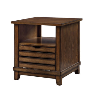 Benzara Open Top Contemporary Wooden Contemporary Style End Table, Brown BM204475 Brown Wood, Composite Wood BM204475