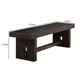 Benzara Transitional Style Wooden Bench with Trestle Base, Brown BM204540 Brown Wood. BM204540