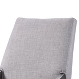 Benzara Wood and fabric Upholstered Dining Chairs, Set of 2, Gray and Black BM204541 Gray and black Wood, composite wood and fabric. BM204541