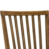 Benzara Wooden Dining Side Chairs with Tapered Legs, Beige and Brown BM204544 Beige and brown Wood and fabric. BM204544