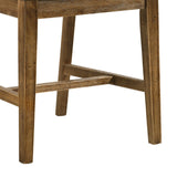 Benzara Wooden Dining Side Chairs with Tapered Legs, Beige and Brown BM204544 Beige and brown Wood and fabric. BM204544