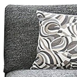 Benzara Chenille Fabric Upholstered Armless Chair with Pillow, Dark Gray BM204648 Gray Chenille Fabric and Wood BM204648