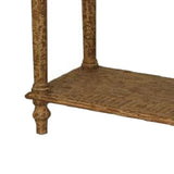 Benzara Wooden End Table with 1 Bottom Shelf and 1 Drawer, Weathered Brown BM204744 Brown Wood BM204744