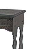 Benzara Wooden End Table with 1 Drawer and 1 Bottom Shelf, Black and Gold BM204748 Black and Gold Wood BM204748