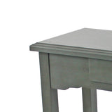 Benzara Wooden Console Table with 1 Drawer and Flared Leg Support, Gray BM204768 Gray Wood BM204768