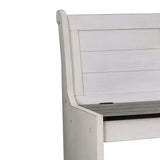 Benzara Wooden Counter Height Bench with Lift Top Seat, White and Black BM204861 Black and White Wood BM204861