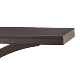 Benzara Sofa Table with X-Cross Base Support and Open Bottom Shelf, Brown BM205365 Brown Melamine BM205365