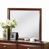 Benzara Contemporary Rectangular Mirror with Wooden Frame, Brown and Silver BM205569 Brown and Silver Wood and Mirror BM205569