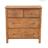 Benzara Four Drawer Transitional Style Chest with Wood Grain Details, Brown BM205698 Brown Wood BM205698