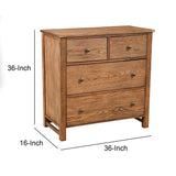 Benzara Four Drawer Transitional Style Chest with Wood Grain Details, Brown BM205698 Brown Wood BM205698