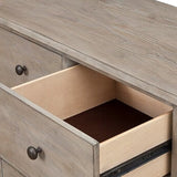 Benzara 4 Drawer Transitional Style Chest with Wood Grain Details, Gray BM205700 Gray Wood BM205700