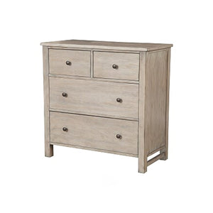 Benzara 4 Drawer Transitional Style Chest with Wood Grain Details, Gray BM205700 Gray Wood BM205700