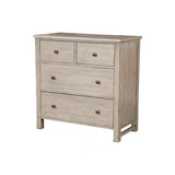 Benzara 4 Drawer Transitional Style Chest with Wood Grain Details, Gray BM205700 Gray Wood BM205700